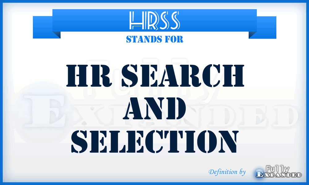 HRSS - HR Search and Selection