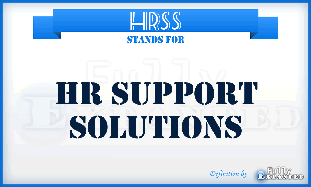 HRSS - HR Support Solutions