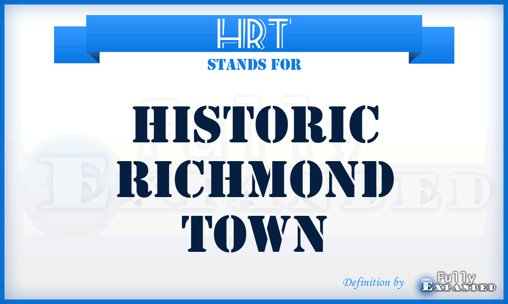 HRT - Historic Richmond Town