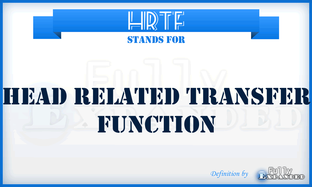 HRTF - head related transfer function