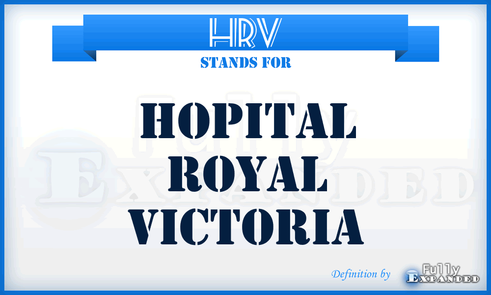 HRV - Hopital Royal Victoria