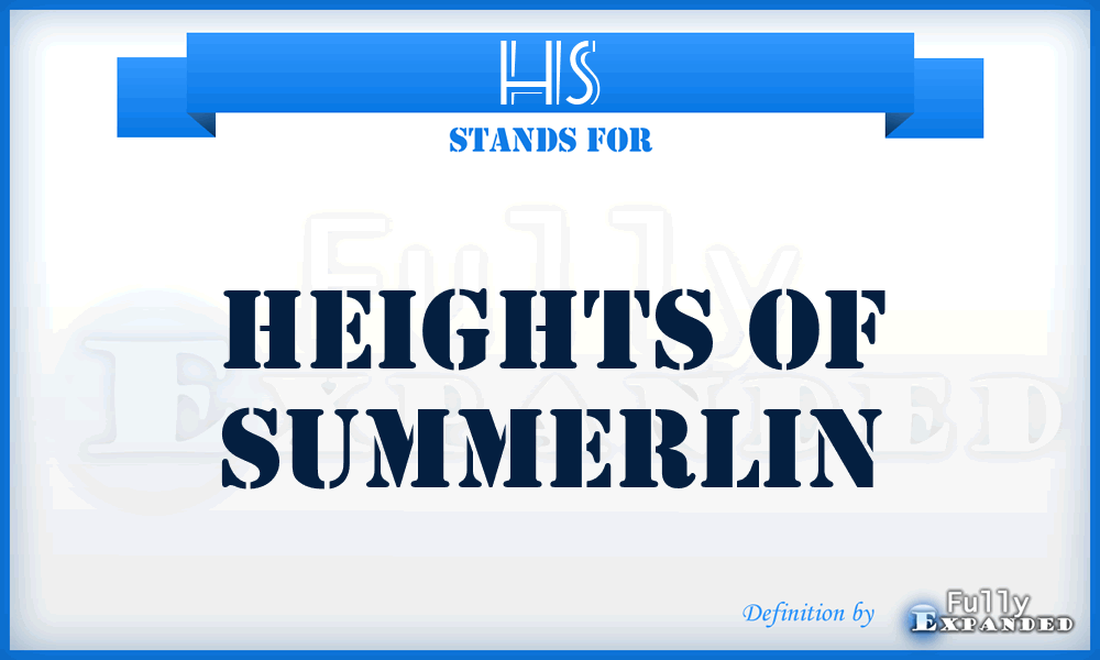 HS - Heights of Summerlin