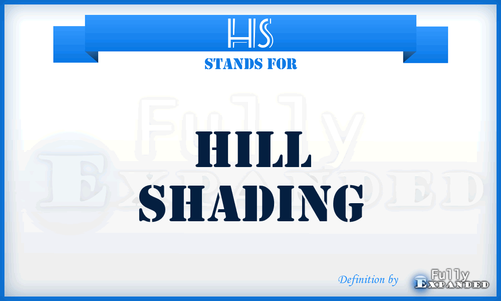 HS - Hill Shading