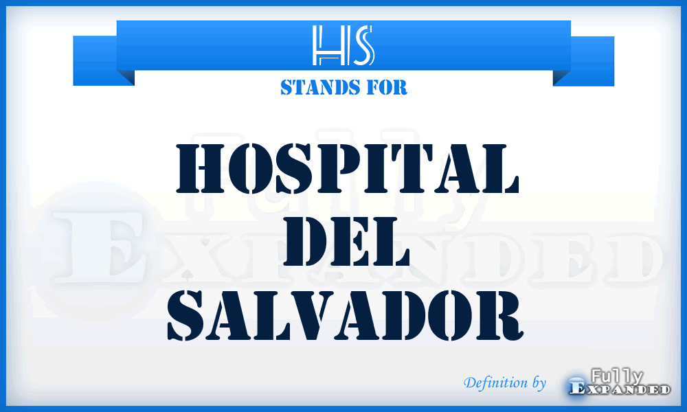 HS - Hospital del Salvador
