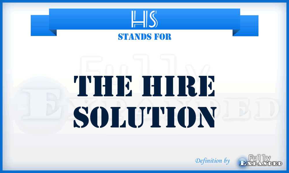 HS - The Hire Solution