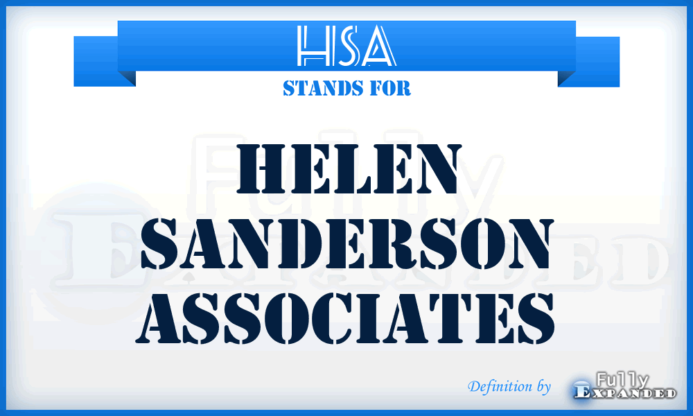 HSA - Helen Sanderson Associates