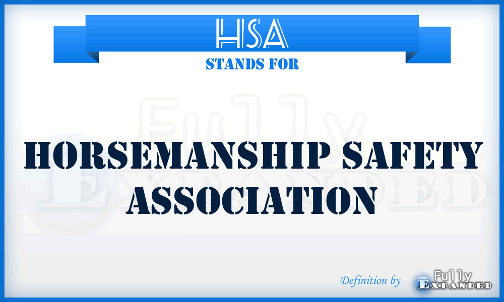 HSA - Horsemanship Safety Association