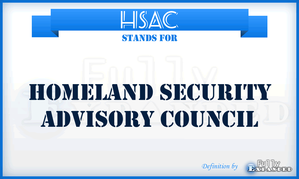 HSAC - Homeland Security Advisory Council