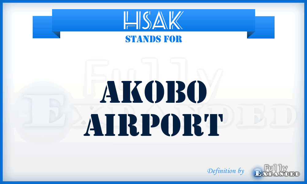 HSAK - Akobo airport