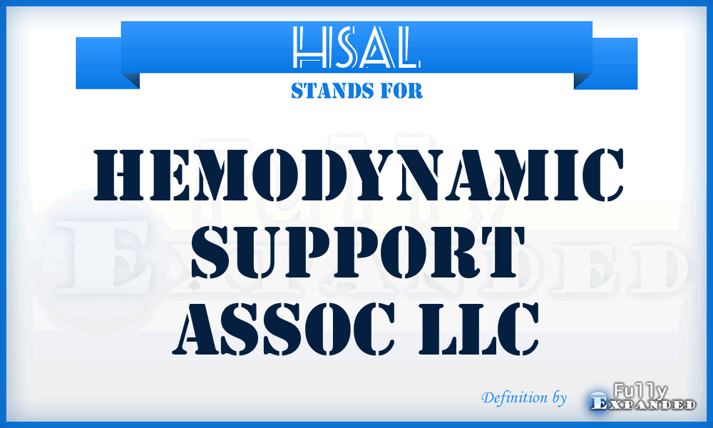 HSAL - Hemodynamic Support Assoc LLC