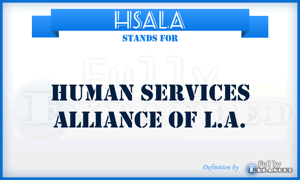 HSALA - Human Services Alliance of L.A.