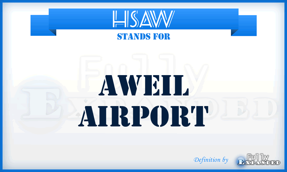 HSAW - Aweil airport