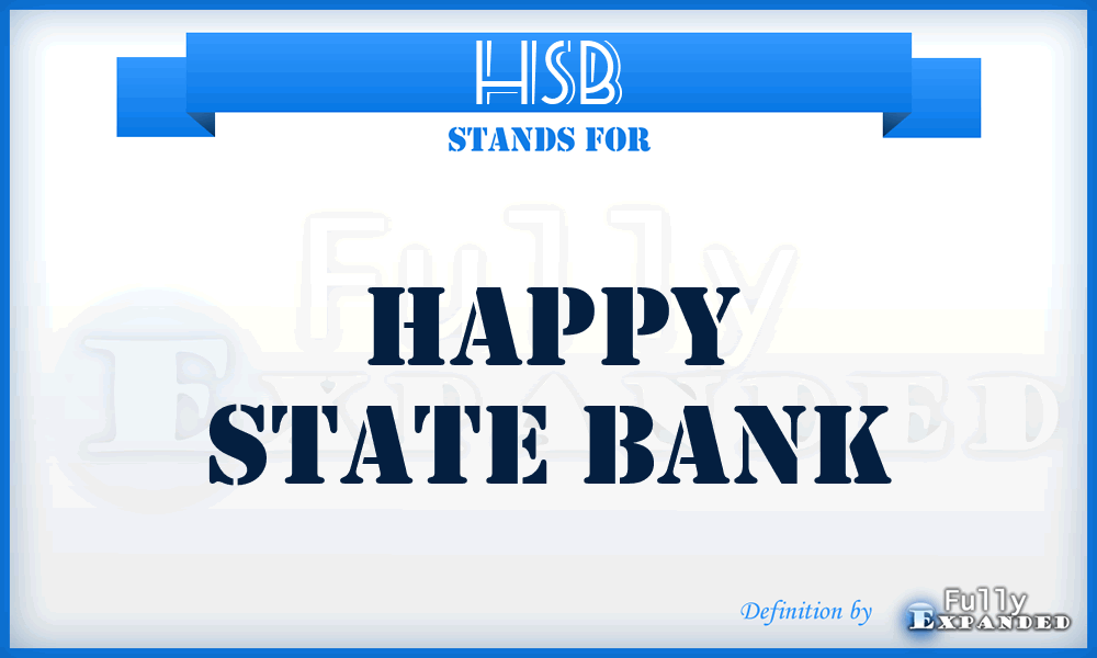 HSB - Happy State Bank