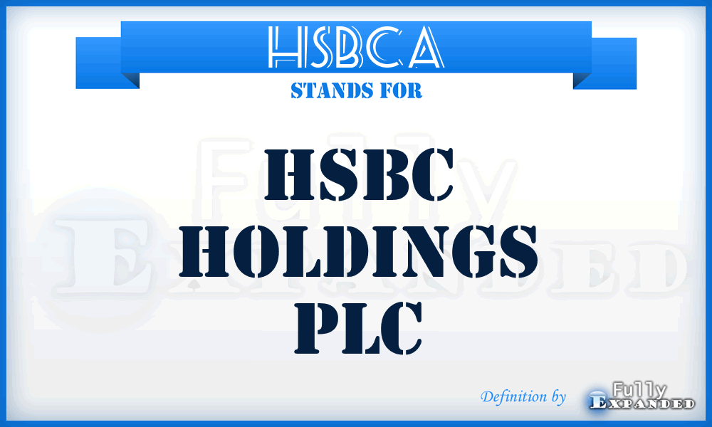 HSBC^A - HSBC Holdings plc