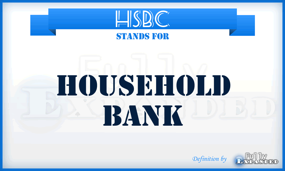 HSBC - Household Bank