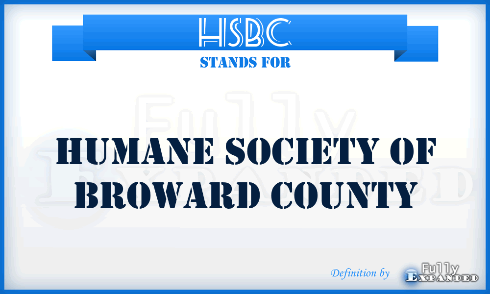 HSBC - Humane Society of Broward County