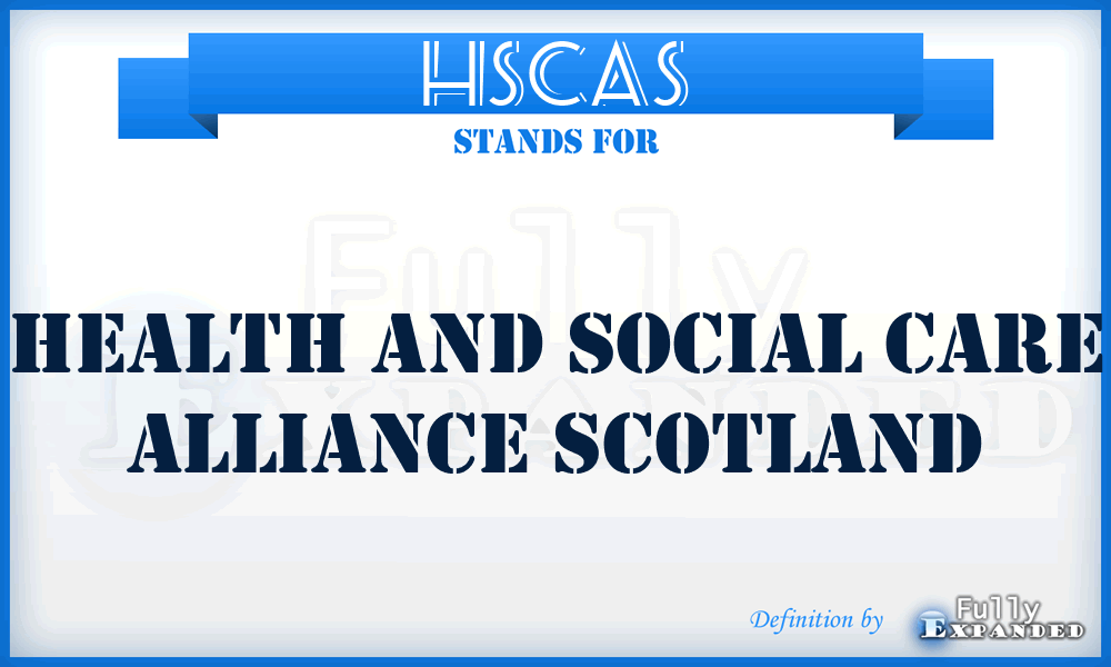 HSCAS - Health and Social Care Alliance Scotland
