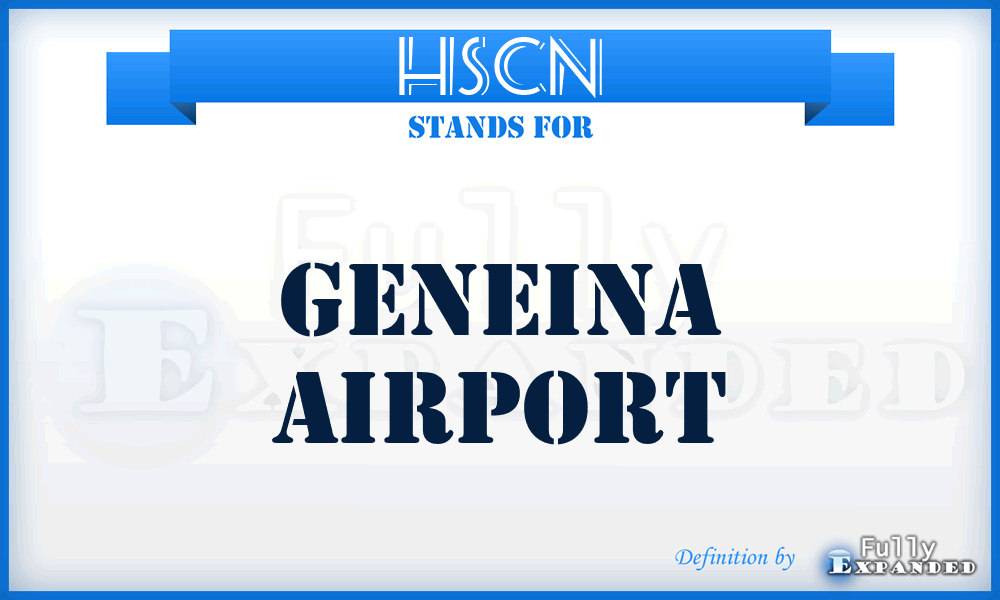 HSCN - Geneina airport