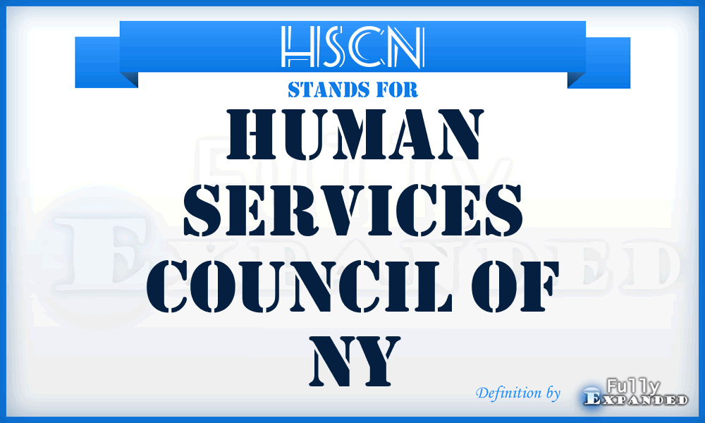 HSCN - Human Services Council of Ny