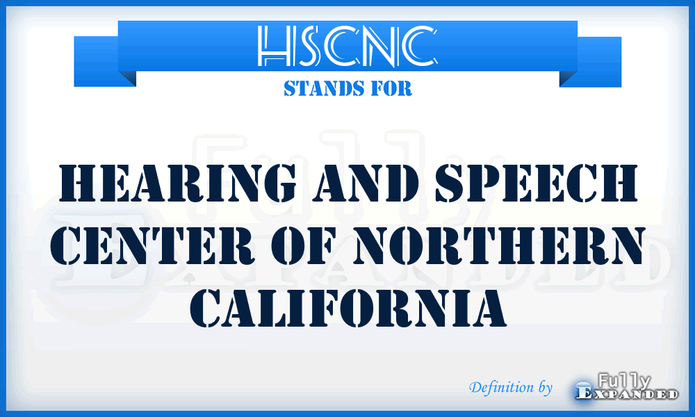 HSCNC - Hearing and Speech Center of Northern California