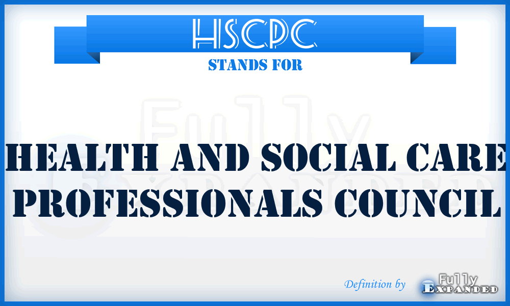 HSCPC - Health and Social Care Professionals Council