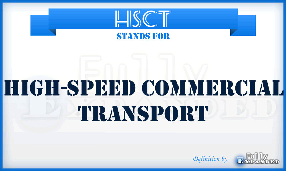 HSCT - high-speed commercial transport