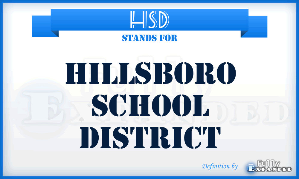 HSD - Hillsboro School District