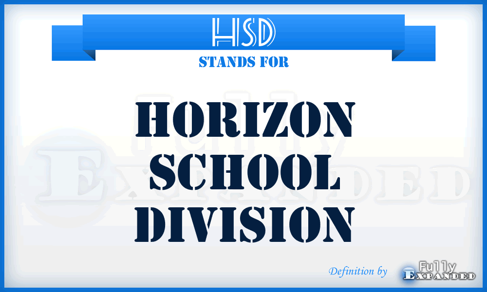HSD - Horizon School Division