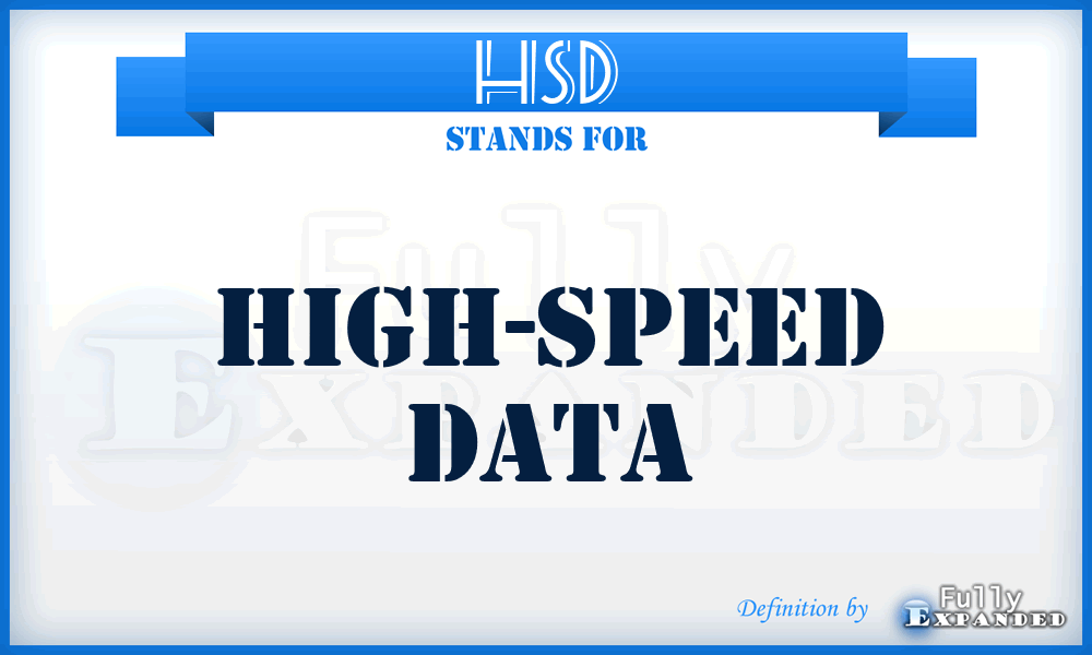 HSD - high-speed data