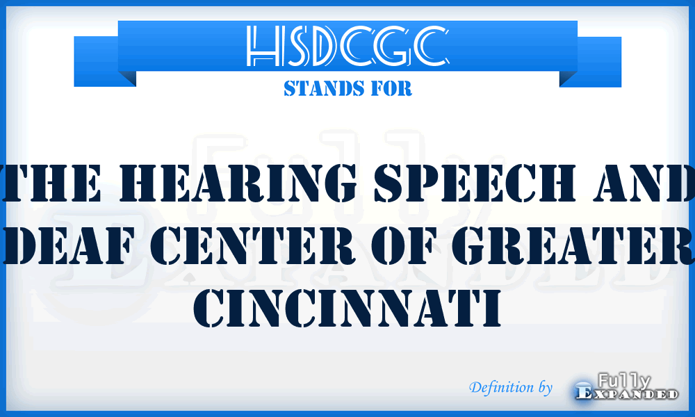 HSDCGC - The Hearing Speech and Deaf Center of Greater Cincinnati