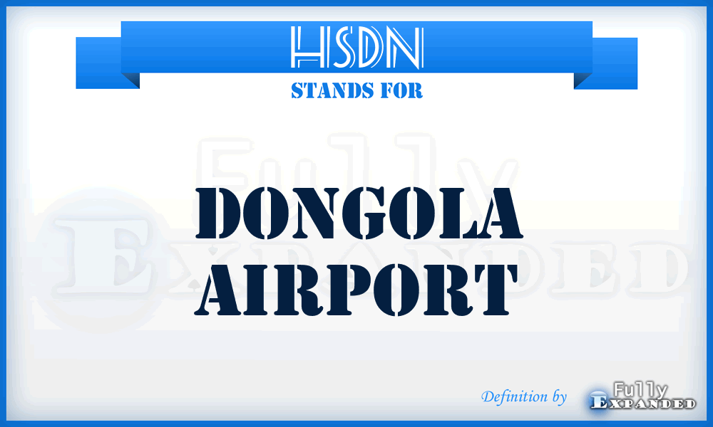 HSDN - Dongola airport