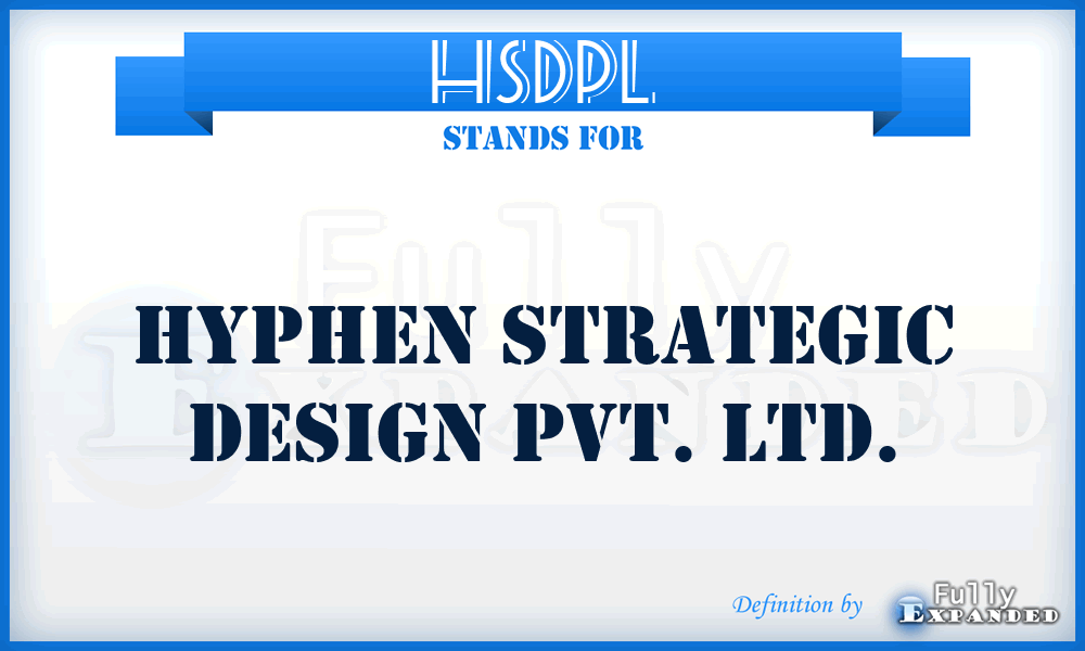 HSDPL - Hyphen Strategic Design Pvt. Ltd.
