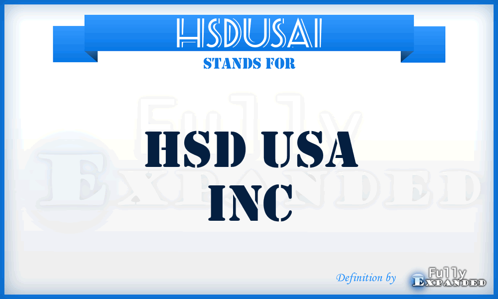 HSDUSAI - HSD USA Inc