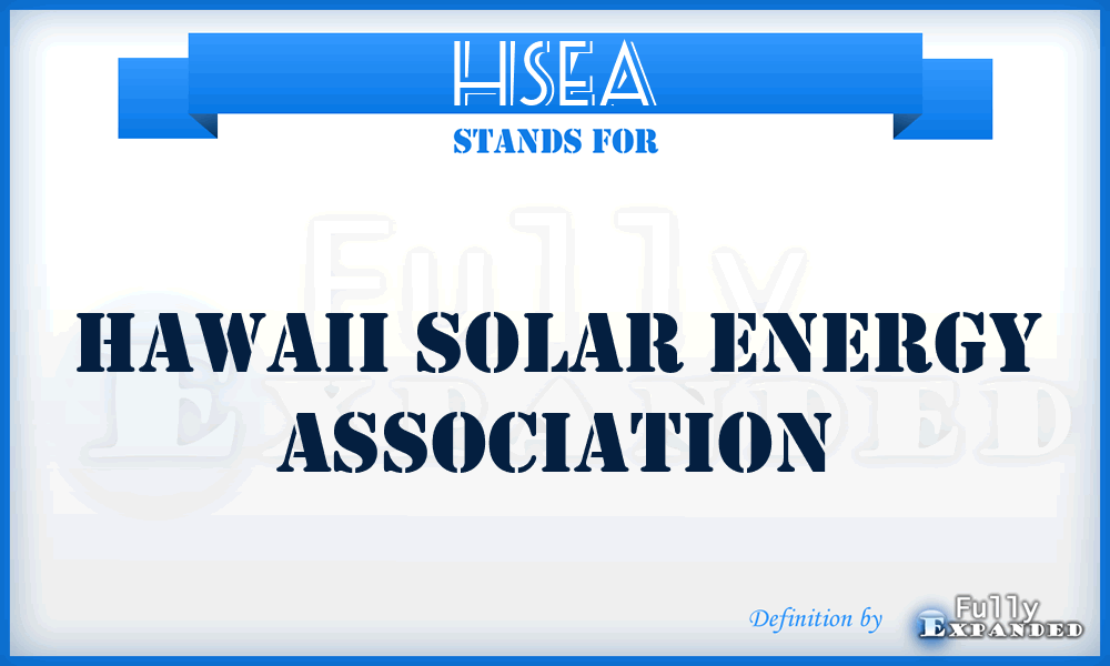 HSEA - Hawaii Solar Energy Association
