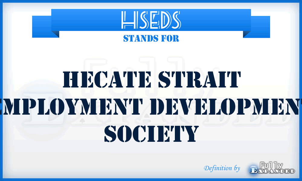 HSEDS - Hecate Strait Employment Development Society