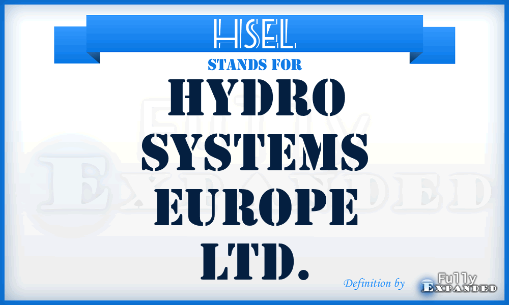 HSEL - Hydro Systems Europe Ltd.
