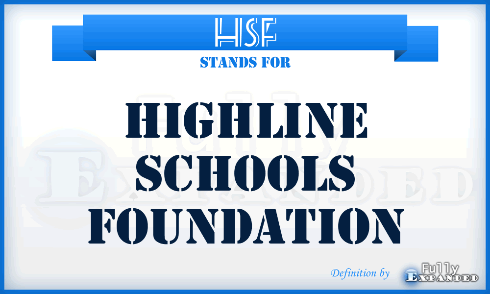 HSF - Highline Schools Foundation