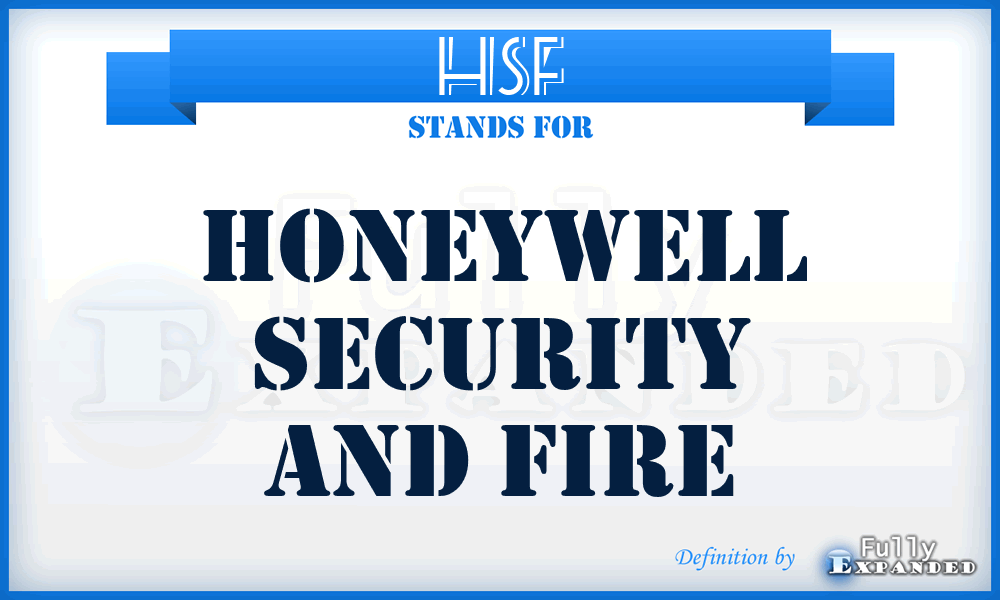 HSF - Honeywell Security and Fire