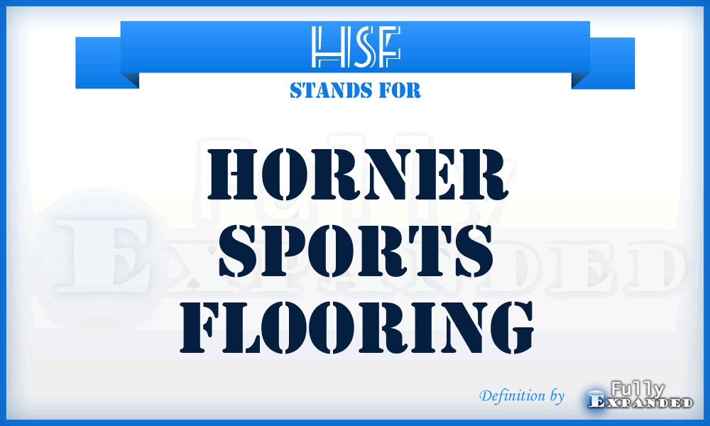 HSF - Horner Sports Flooring