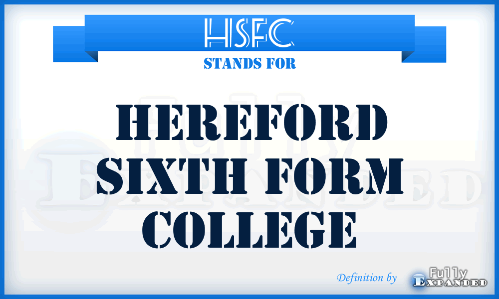 HSFC - Hereford Sixth Form College