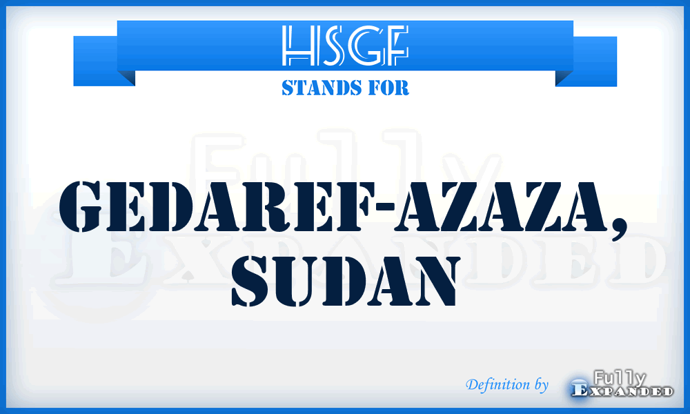 HSGF - Gedaref-Azaza, Sudan