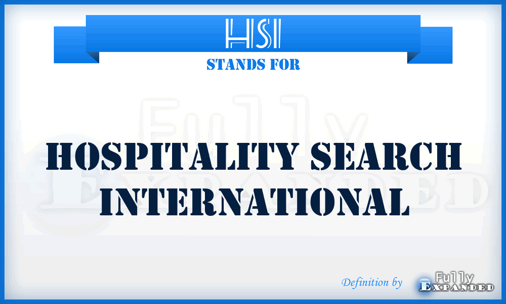 HSI - Hospitality Search International