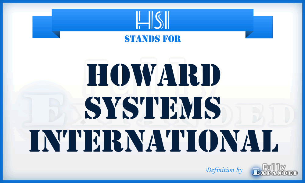 HSI - Howard Systems International