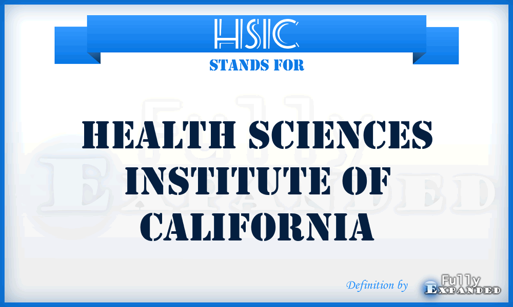 HSIC - Health Sciences Institute of California