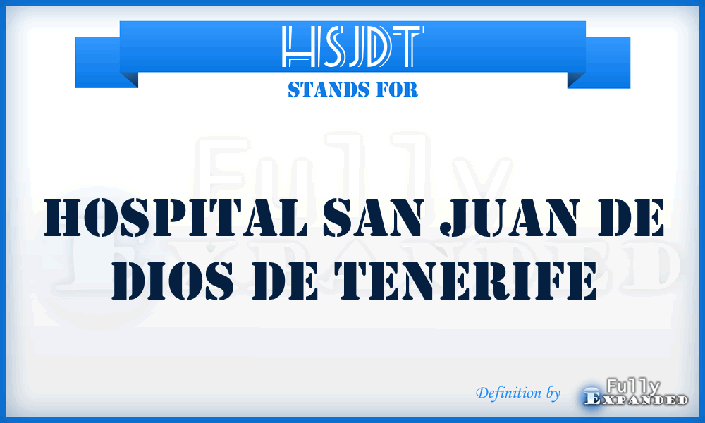 HSJDT - Hospital San Juan de Dios de Tenerife
