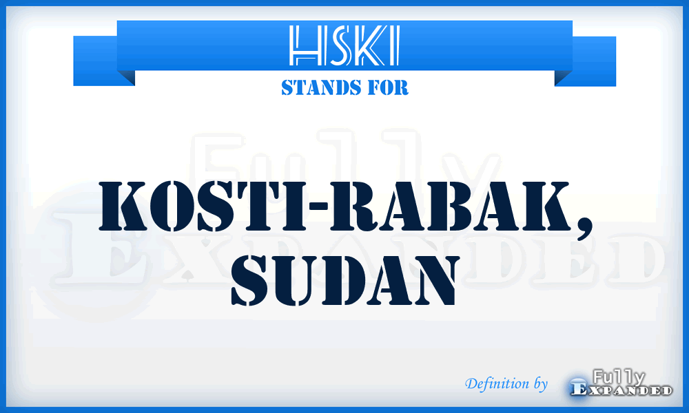 HSKI - Kosti-Rabak, Sudan