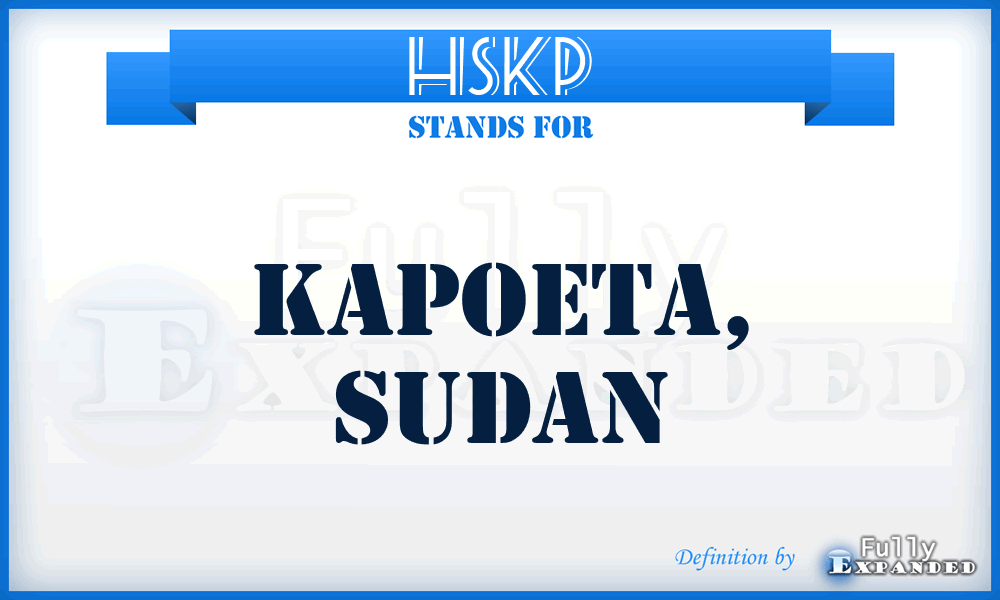 HSKP - Kapoeta, Sudan