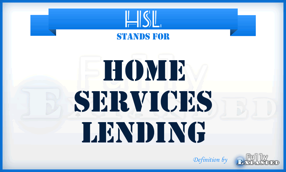 HSL - Home Services Lending