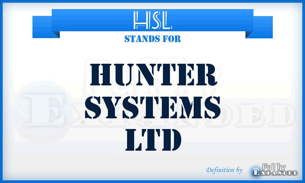 HSL - Hunter Systems Ltd