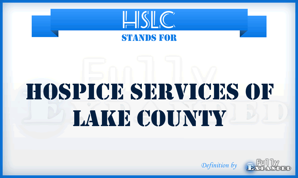 HSLC - Hospice Services of Lake County